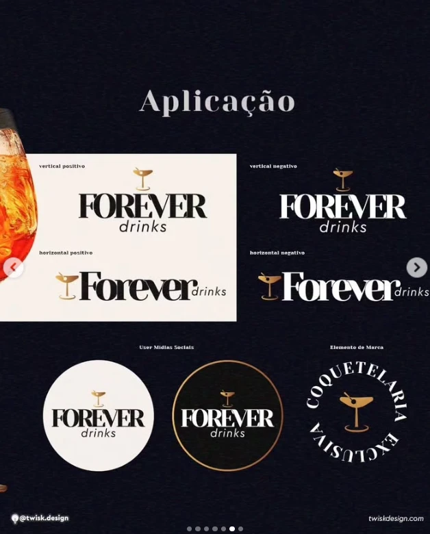 As aplicações e o selo Coquetelaria Exclusiva
